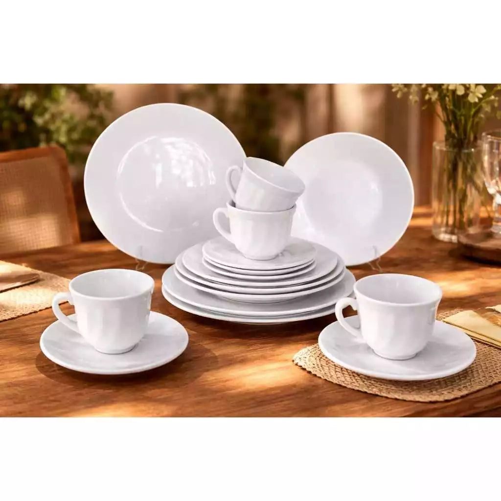 Aparelho de Jantar Premium Todo Branco 20 Peças