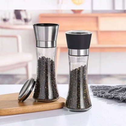 Moedor De Sal E Pimenta Em Vidro E Inox Premium