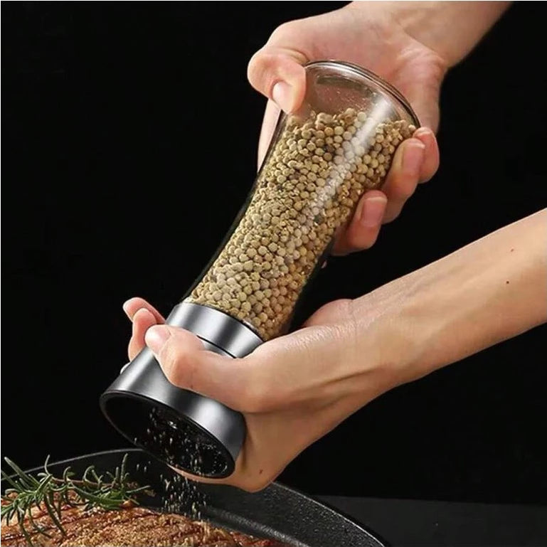 Moedor De Sal E Pimenta Em Vidro E Inox Premium