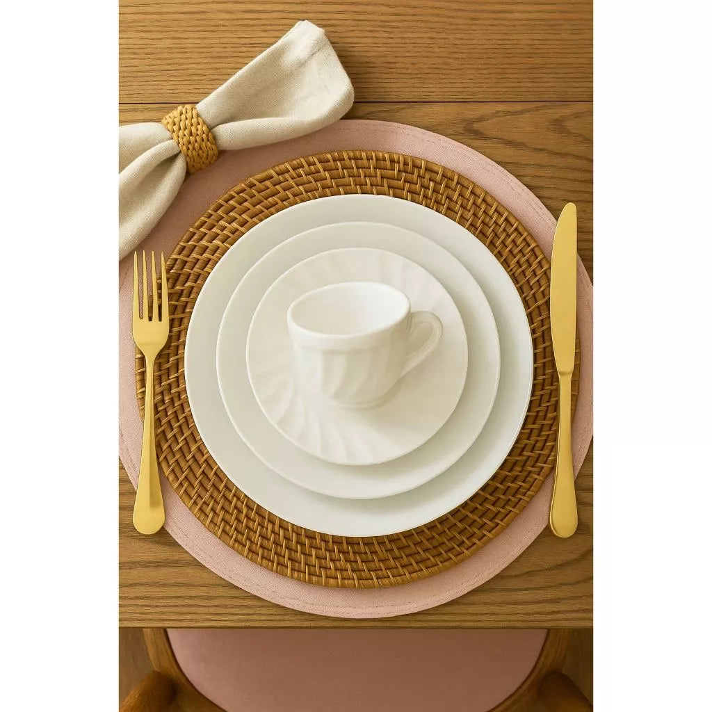 Aparelho de Jantar Premium Todo Branco 20 Peças