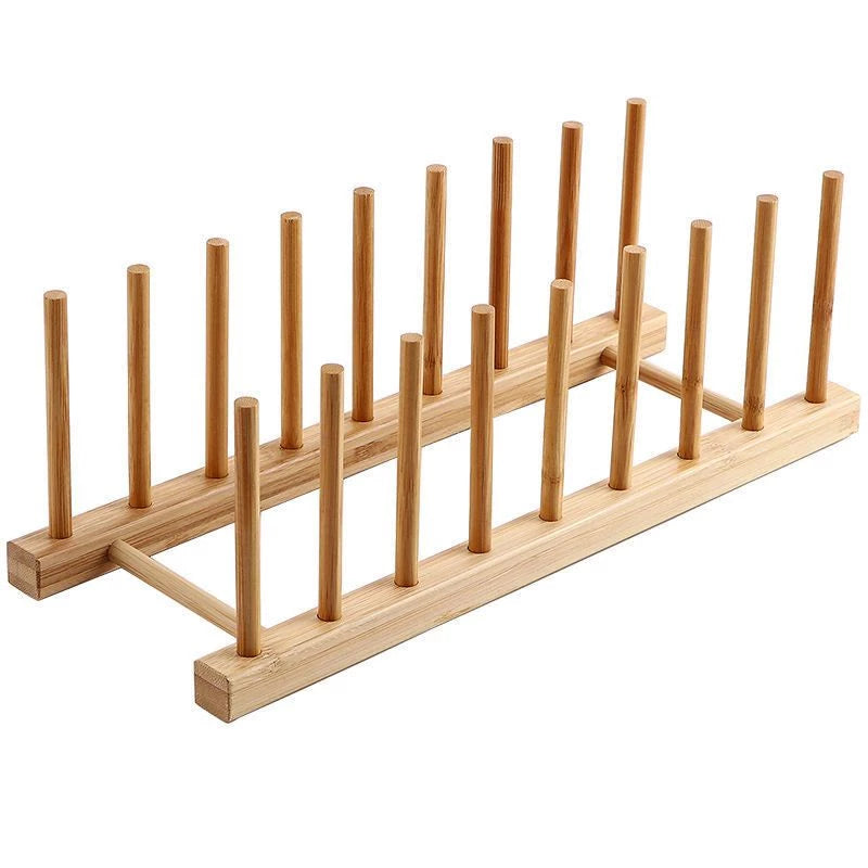 Organizador Para Pratos 8 Divisórias em Bambu