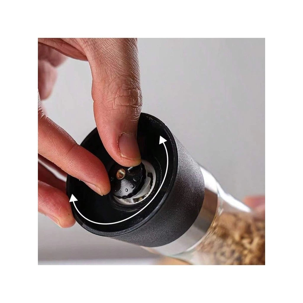 Moedor De Sal E Pimenta Em Vidro E Inox Premium