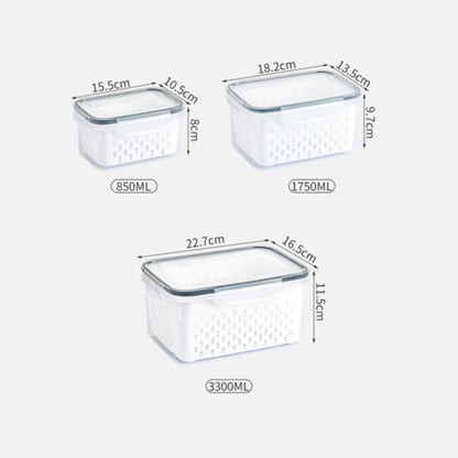 Kit 3 Potes Organizador de Geladeira